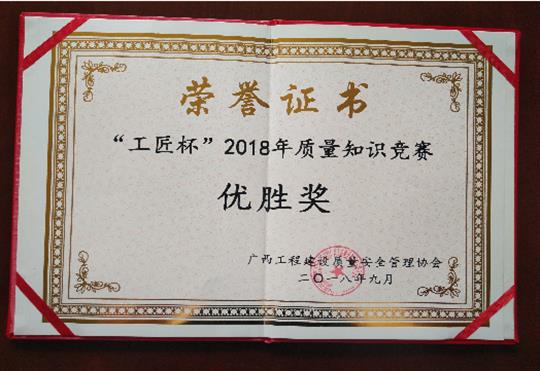 幸运PK10集团有限公司
喜获全区“工匠杯”2018年质量知识竞赛佳绩